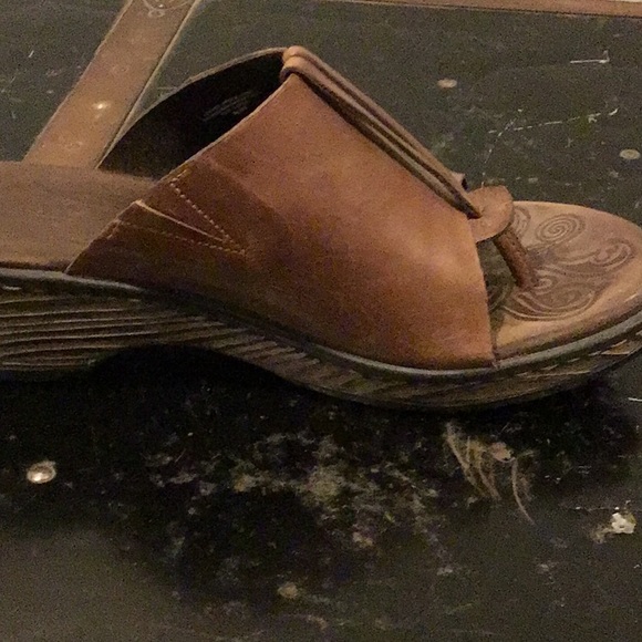 Born Leather Wedge Sandals - Picture 8 of 11